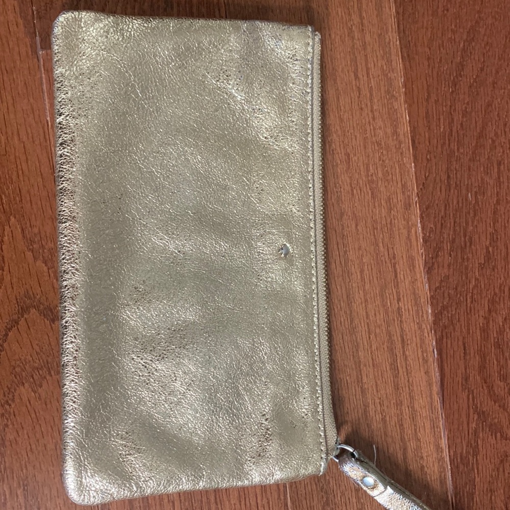 Gold Kate Spade wristlet